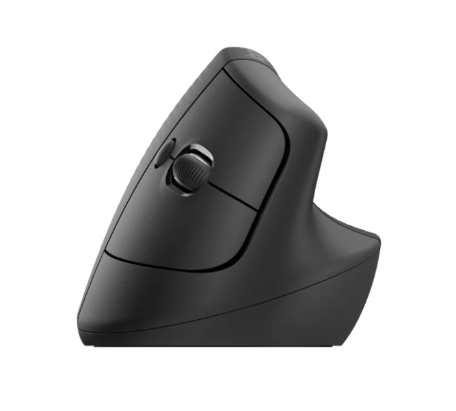 Rato Logitech Lift Vertical Bluetooth e USB sem fios 4000 dpi - 5 botões - Utilização para destros - Preto/Cinza