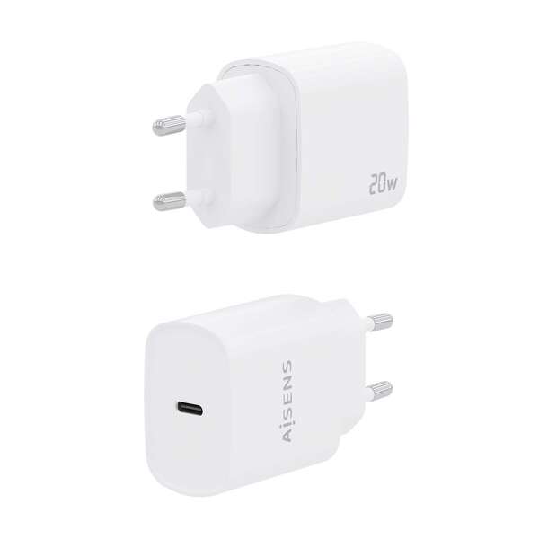 Carregador Aisens USB-C PD3.0 1 porta 1xUSB-C 20W - Branco