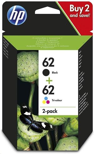 Hpn9j71a Pack  2 Tinteiros Hp62 ( 1 Cor + 1 Preto ) 