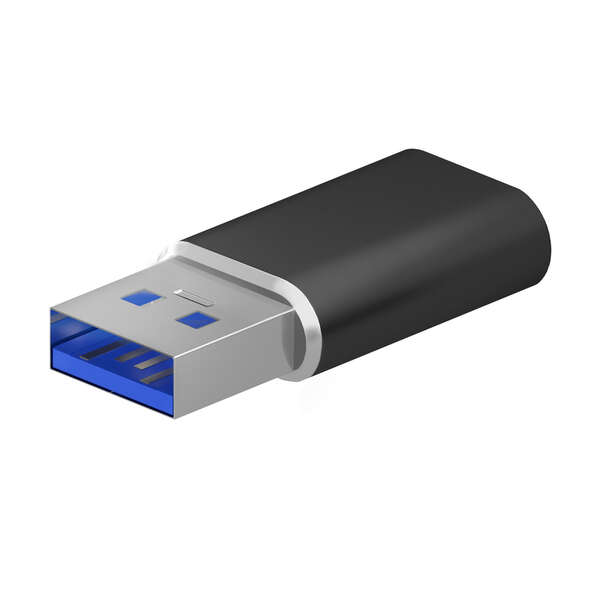 Adaptador Aisens Mini USB 3.2 Gen2/USB 2.03A - Tipo USB-C/H-A/M - Cor Preto