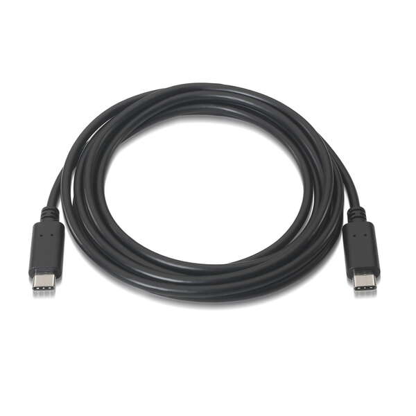 Cabo Aisens USB 2.0 3A - Tipo USB-C/M-USB-C/M - 0,5 m - Cor preto