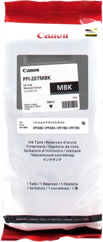 Canon Pfi207mbk	Preta Mate Pigmentada 