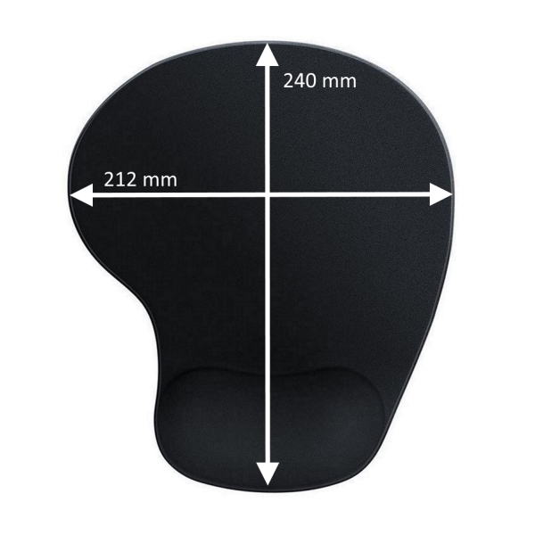 Tapete de Rato Ewent Gel com Apoio de Pulso - 240x21x212mm - Preto