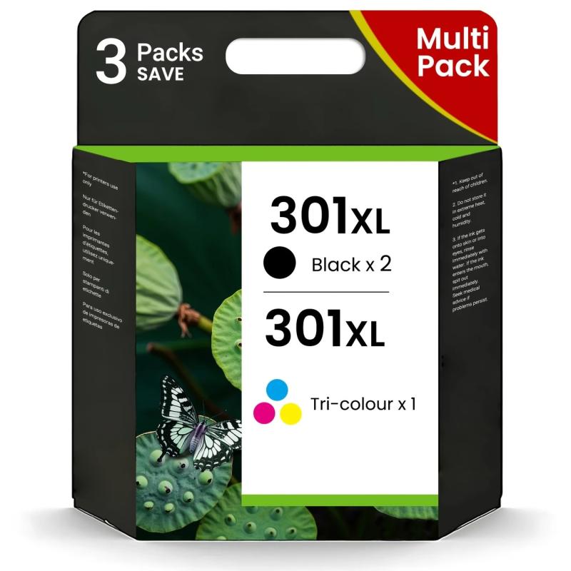 Pack 2 X LA301XL BK +  1 X LA301XL COR COMPATIVEL