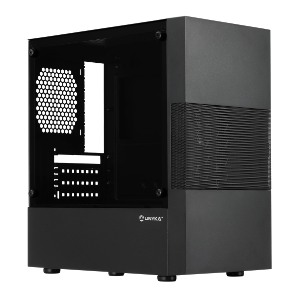Caixa Unykach Aero C25 MicroATX - Fonte de alimentação de 500 W incluída - Suporta unidades de 3,5