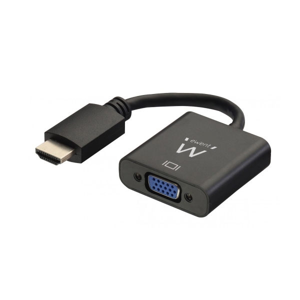 Conversor HDMI para VGA Ewent EW9864 com Áudio - Resolução Máxima 1920 x 1200 - Preto