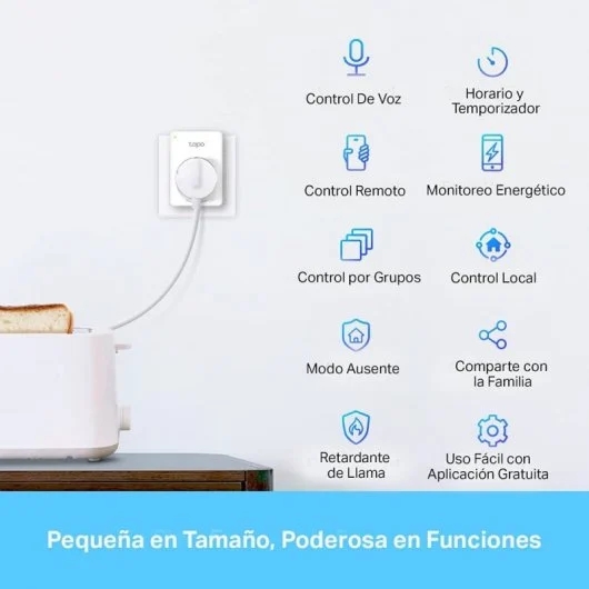 TP-Link Tapo P110 Mini Smart Wi-Fi Plug - Temporizador - Controlo por Voz - Programável