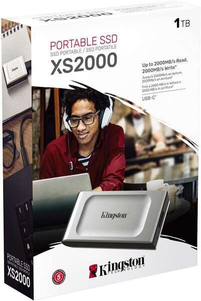 Disco rígido portátil sólido Kingston XS2000 SSD 1 TB USB 3.2