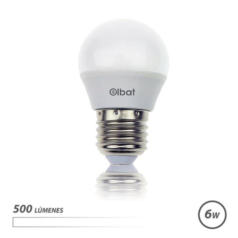 Elbat Lâmpada LED G45 - 6W - 500lm - E27 - Luz Branca