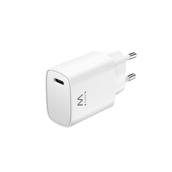 Carregador USB-C Ewent EW1320 20 W - Carregamento rápido - Alta eficiência - Cor branca