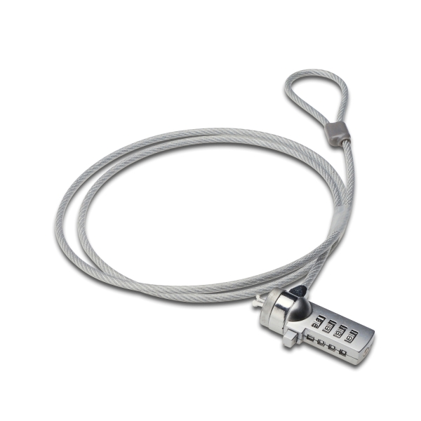 Cadeado de combinação para laptop Ewent EW1241 - Cabo de 1,5 m - Prata