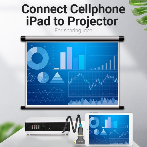 Vention HDMI Fêmea para Micro HDMI Macho Adaptador - Mini HDMI Macho - Preto