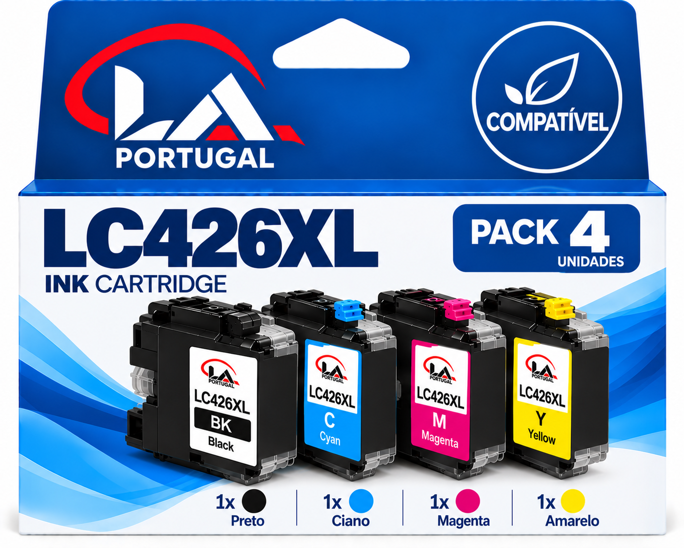 PACK 4 BROTHER LC426XL - 1 CADA COR COMPATIVEL