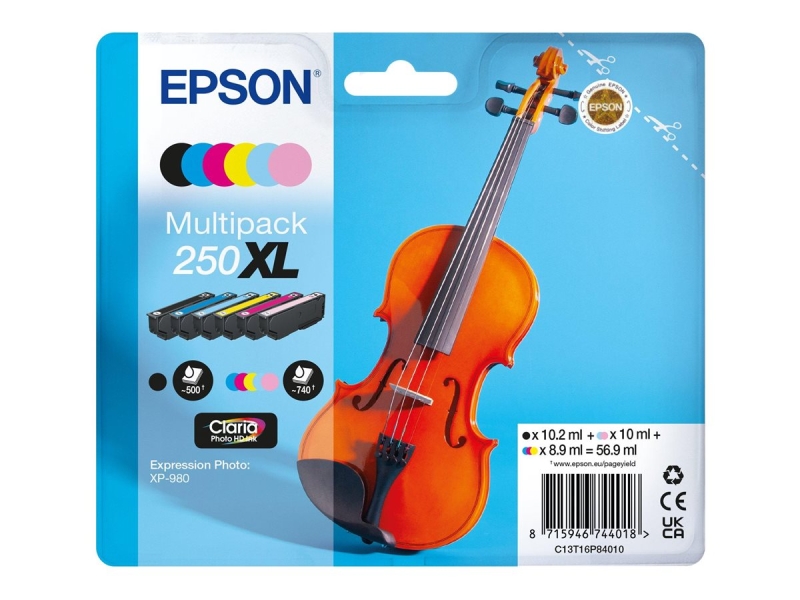 Epson 250XL Pack de 6 Tinteiros - C13T16P84010