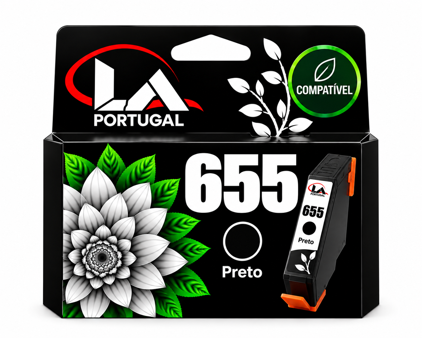 TINTEIRO COMPATIVEL COM HP 655  - PRETO 