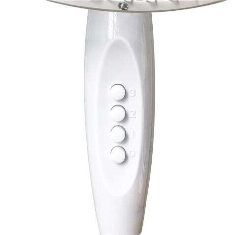 Ventilador de Pé Muvip 45W com 3 Pás - 3 Velocidades - Altura e Inclinação Ajustáveis ​​​​- Base Reforçada - Branco