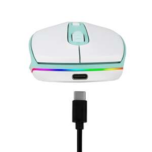 Rato USB Bluetooth sem fios NGS Smogmint-RB 2400 dpi - Iluminação LED RGB - 3 botões - Uso ambidestro