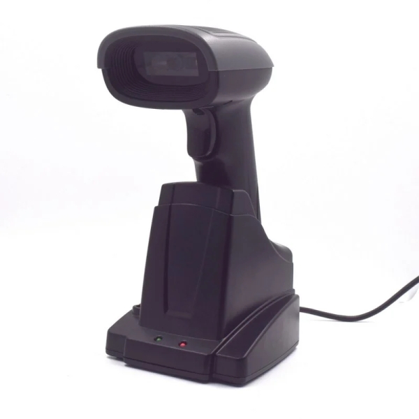 Leitor de código de barras sem fios Ewent EW3440 1D/2D - Sem fios e Bluetooth - Bateria com duração até 7 horas - Base inteligente - Preto