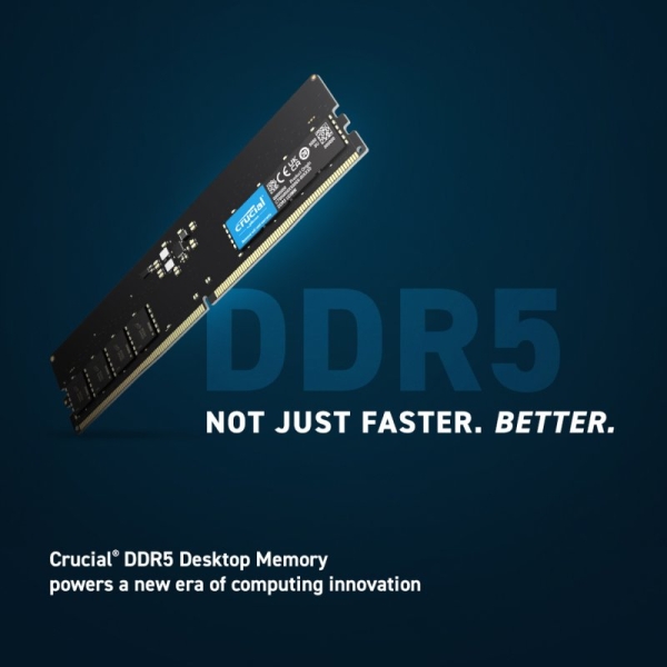 Memória RAM Crucial DDR5 16GB 5600MHz CL46 DIMM