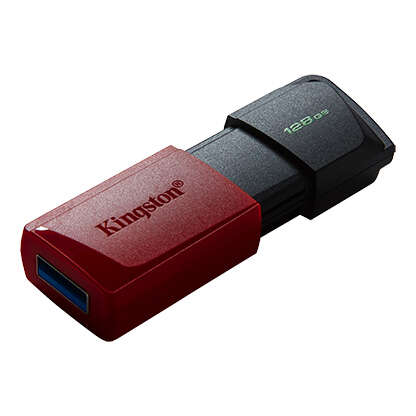 Pendrive Kingston DataTraveler Exodia M 128 GB - USB 3.2 Gen 1 - Capa para telemóvel - Clip para porta-chaves - Preto/Vermelho (Pendrive)