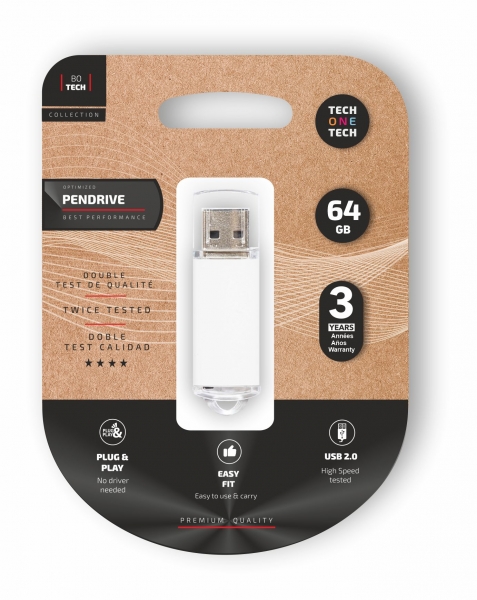 Memória USB 2.0 TechOneTech Basic 64GB (Pendrive)