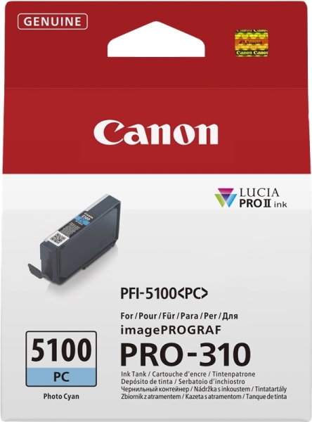 Canon PFI5100 Azul  Photo  - PFI5100PC/ 6956C001