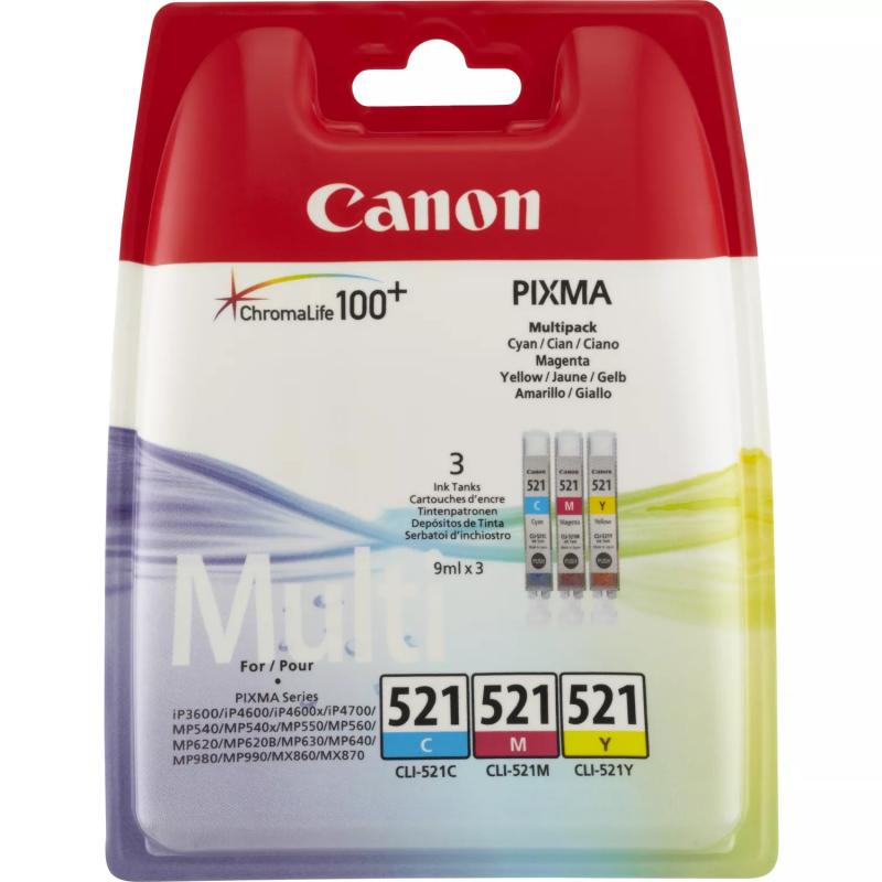 Canon Cli521kit Pack 3 Tinteiros