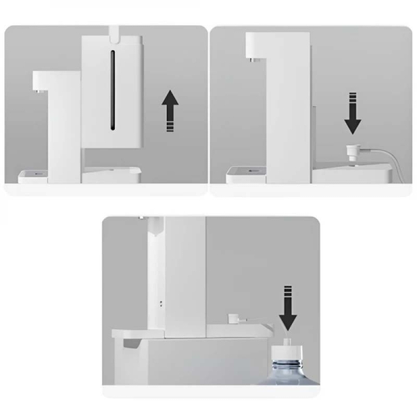 Tubo dispensador de água quente instantânea Xiaomi - Compatível com garrafas de água comuns - Tubo de 110 mm - Fabricado em ABS, PP, Silicone - Branco