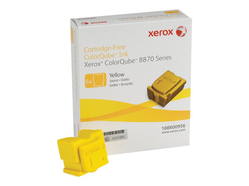 Xerox ColorQube 8870/ 8880 Amarelo Pack 6 Cartuchos Tinta Solida