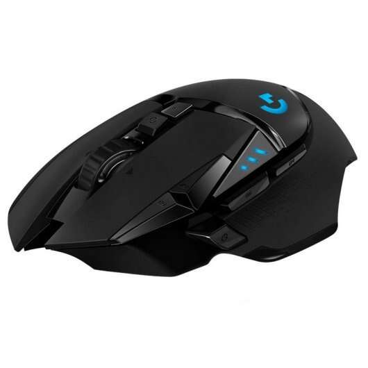 Rato USB sem fios Logitech G502 Lightspeed 16000 dpi - 10 botões programáveis ​​​​- Peso ajustável - Iluminação LED - Utilização por destros - Preto
