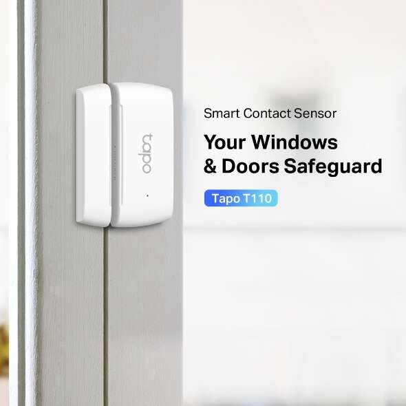 Sensor de contacto inteligente TP-Link Tapo T110 - Proteção anti-roubo - Notificações instantâneas - Fácil instalação