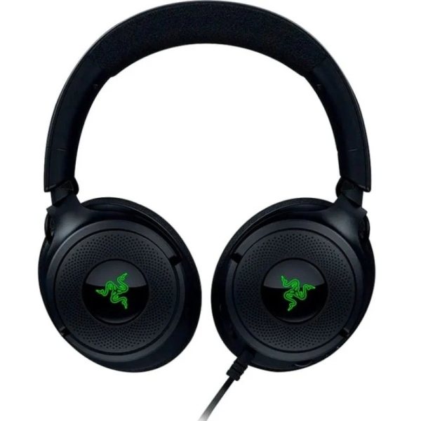 Auriculares Gaming Razer Kraken V4 X - Microfone Dobrável Cardioide Razer HyperClear - Som 7.1 - Multiplataforma - Ligação USB - Cor Preto