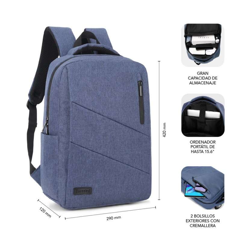 Mochila Subblim City - Mochila para portátil de 15,6