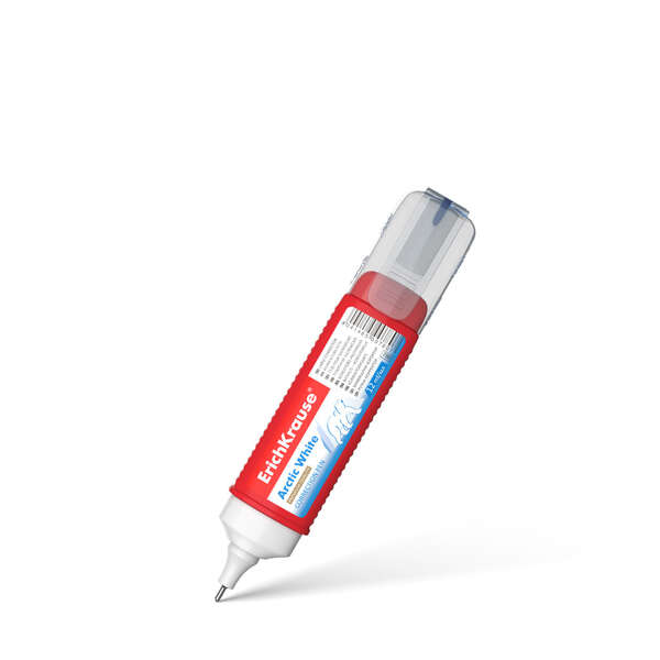 Caneta Corretora Erichkrause Arctic White 12ml - Secagem Rápida - Ponta de Alta Qualidade - Resistente ao Frio - Branca