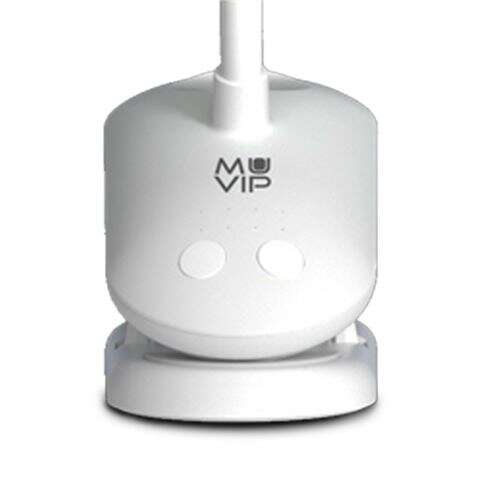 Ventilador Portátil Muvip 5W 15cm Diâmetro - 4 Velocidades - Ângulo Ajustável até 360º - Autonomia da Bateria até 9h - Branco