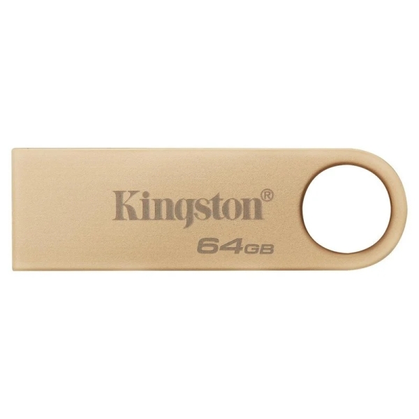 Pen Drive Kingston DataTraveler SE9 G3 USB-A 3.2 Gen 1 64 GB - 220 MB/s de leitura - Design metálico - Cor dourada (Pen Drive)