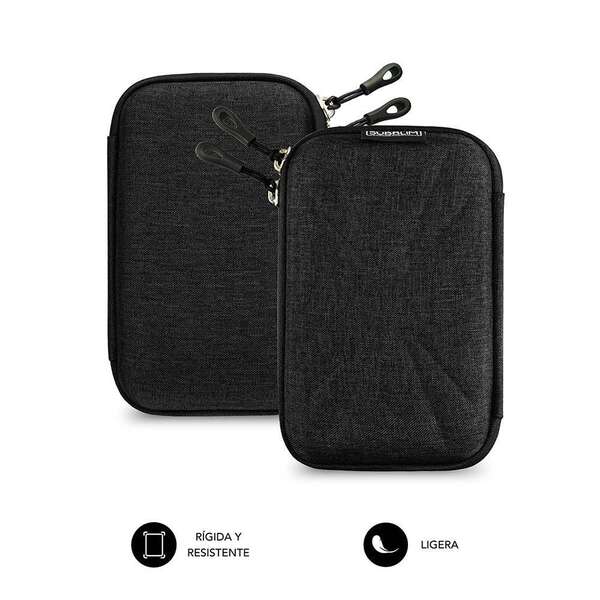 Bolsa para HDD compacto e leve Subblim - Proteção ideal contra choques - Design elegante e moderno - Interior acolchoado macio - Preto