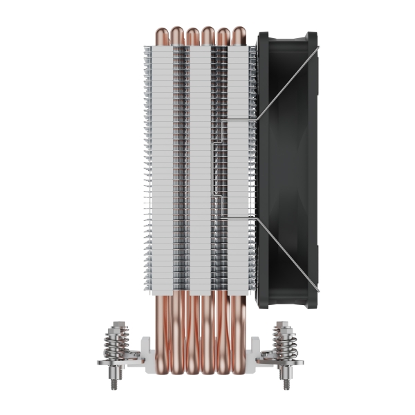 Cooler para CPU Unykach Unycool H60 - Universal para várias tomadas - Ventoinha de 120 mm - Preto