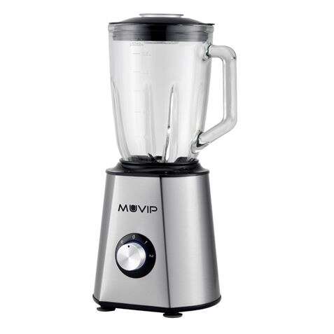 Liquidificador Muvip em Aço Inoxidável com Jarro em Vidro 1500W 1,5 Litros