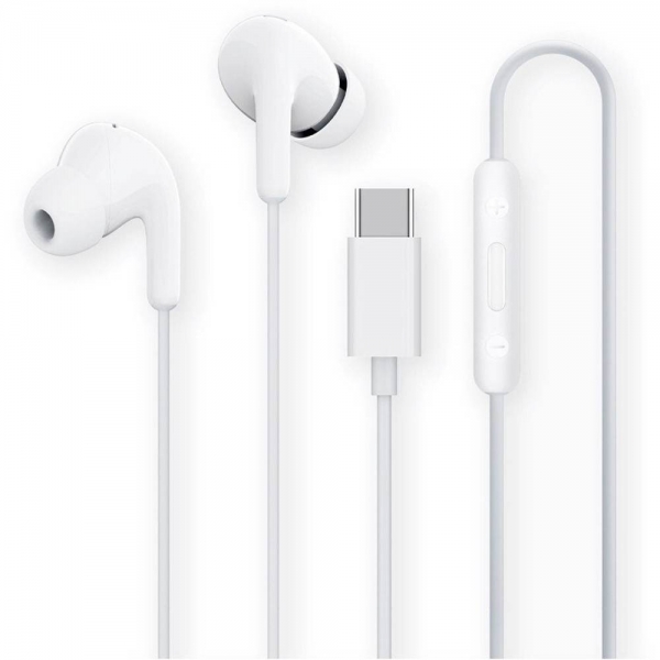 Auscultadores Xiaomi Mi Dual Driver USB-C - Microfone integrado - Resistência IPX4 - Controlo no cabo - Branco