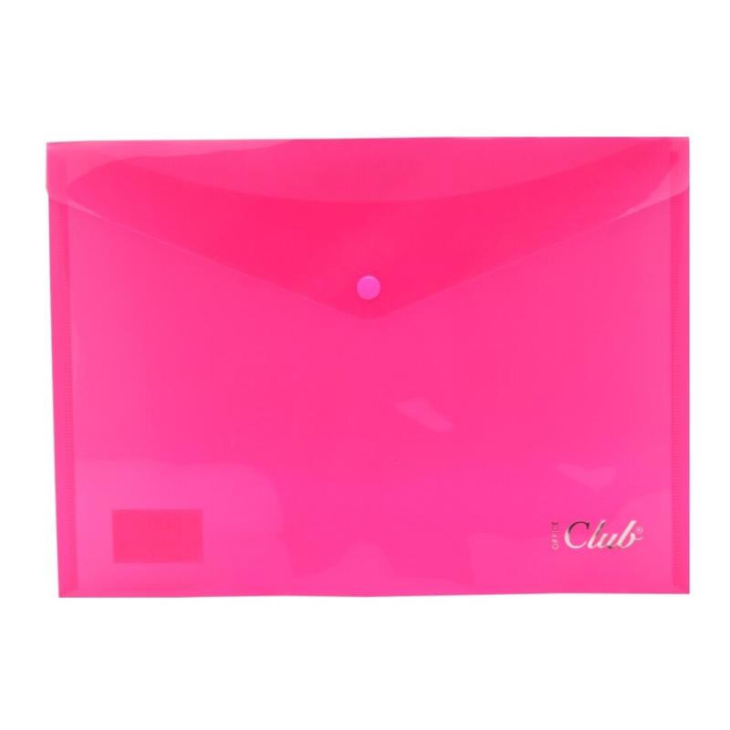 Pack 10 Envelope Ingraf com Fecho de Fecho - Polipropileno - Tamanho A4 - Cor Rosa