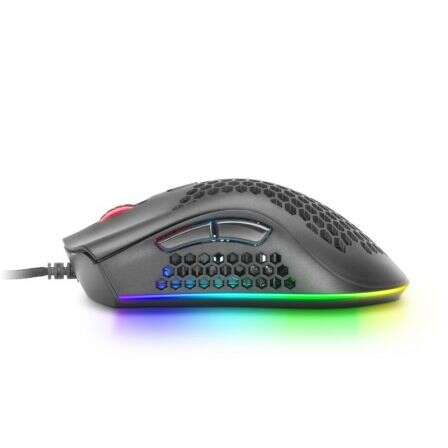 Rato para jogos Mars Gaming MMEX USB 32000 dpi - Caixa com painel perfurado - 7 botões programáveis ​​​​- Iluminação Chroma RGB - Utilização por destros - Cabo de 1,70 m