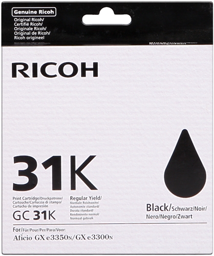Ricoh GC31K Preto  Gel 