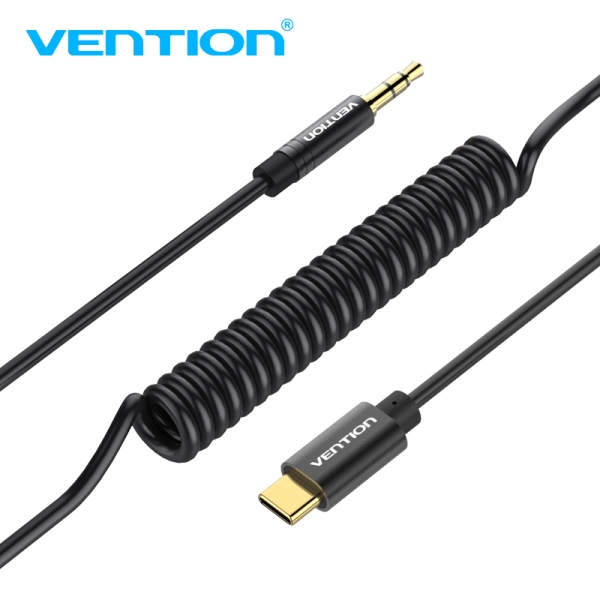 Vention Conversor Audio USB-C a Jack 3.5 Macho - 1m - Cor Preto