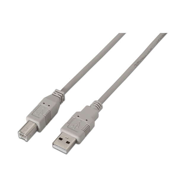 Cabo de impressora USB 2.0 Aisens - Tipo A macho para Tipo B macho - 4,5 m - Bege