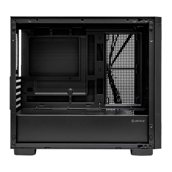 Caixa Unykach Revelat Mesh Edge Micro ATX/ITX - Painel lateral em vidro temperado - Baias para drives de 3,5