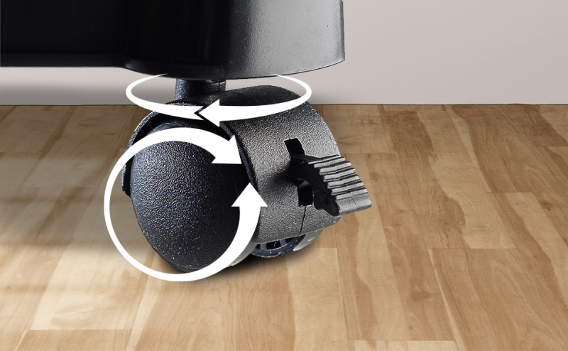 Suporte móvel para CPU Ewent EW1292 - Evita a eletricidade estática e as marcas - Ajustável até 25 cm - Até 25 kg - Preto