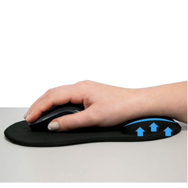 Tapete de Rato Ewent Gel com Apoio de Pulso - 240x21x212mm - Preto