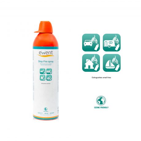 Extintor Ewent Spray para pequenos incêndios - Ideal para automóveis, camiões, autocaravanas etc. - Certificados A, B, C e E