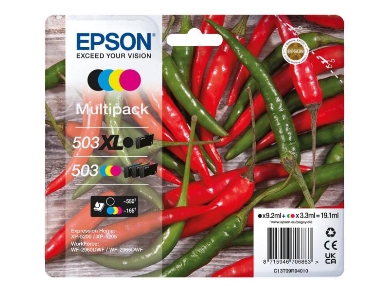 Epson 503XL/503 Pack de 4 Tinteiros